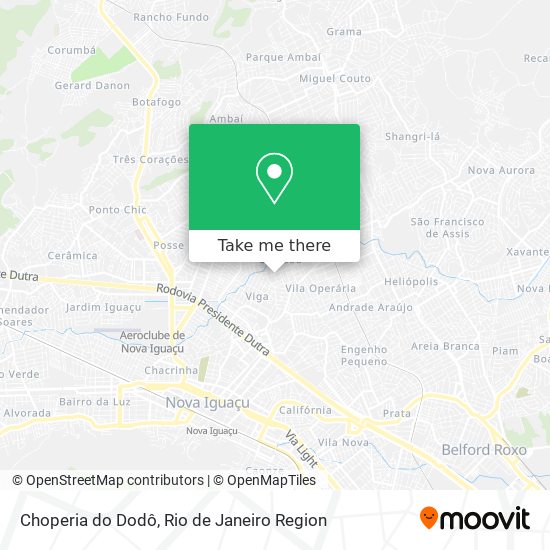 Mapa Choperia do Dodô