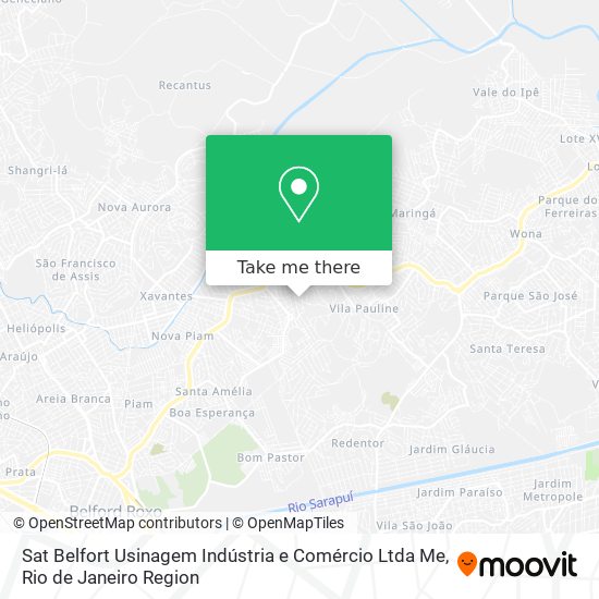 Mapa Sat Belfort Usinagem Indústria e Comércio Ltda Me