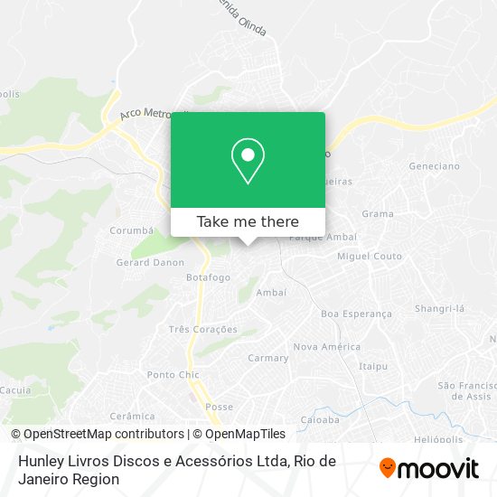 Mapa Hunley Livros Discos e Acessórios Ltda