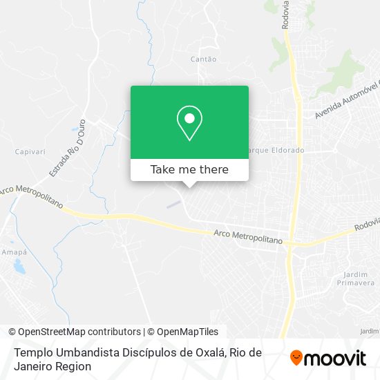 Templo Umbandista Discípulos de Oxalá map