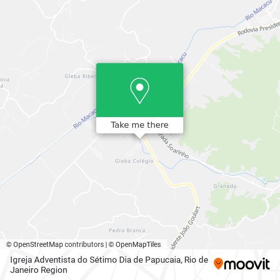 Igreja Adventista do Sétimo Dia de Papucaia map