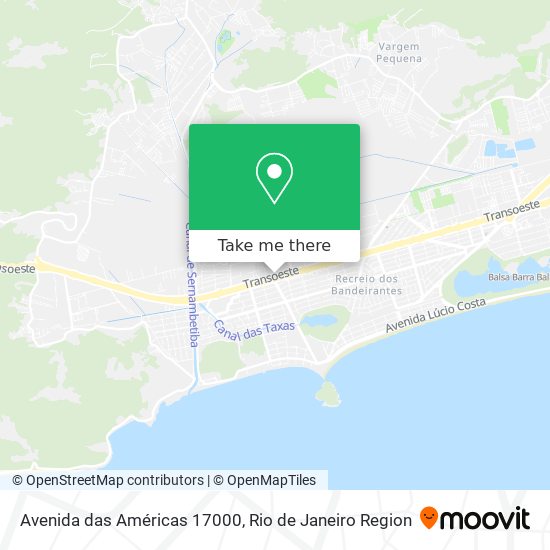 Avenida das Américas 17000 map