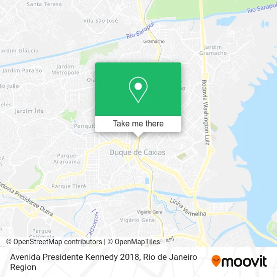 Avenida Presidente Kennedy 2018 map