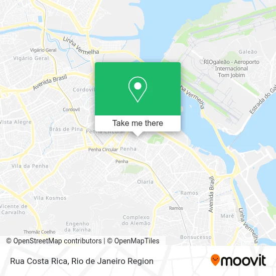 Rua Costa Rica map