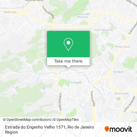 Estrada do Engenho Velho 1571 map