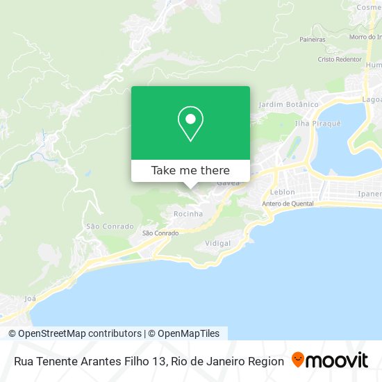 Mapa Rua Tenente Arantes Filho 13