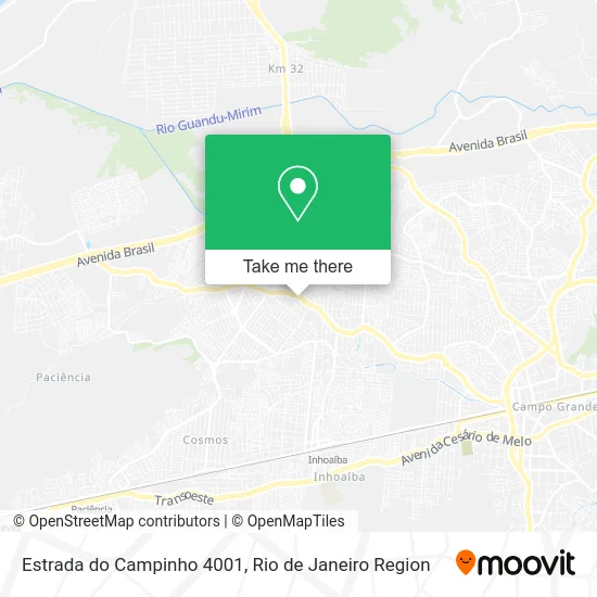 Estrada do Campinho 4001 map