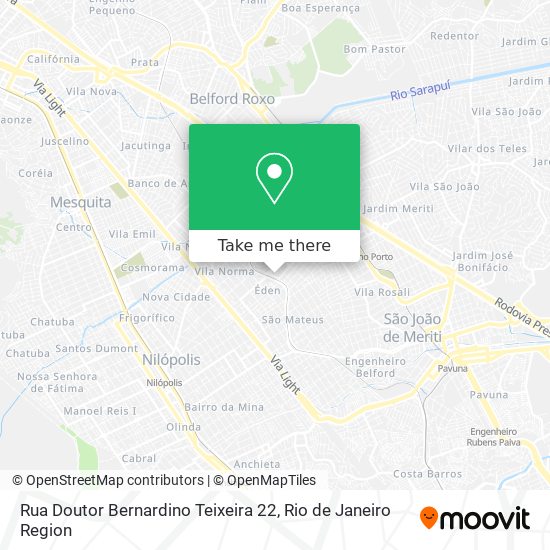 Mapa Rua Doutor Bernardino Teixeira 22
