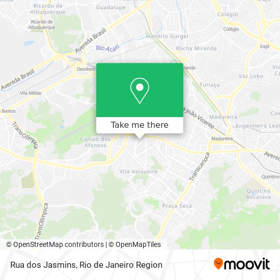 Rua dos Jasmins map