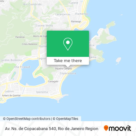 Mapa Av. Ns. de Copacabana 540