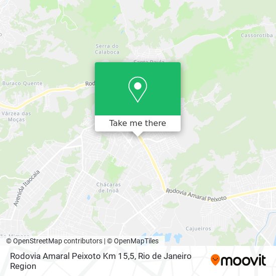 Mapa Rodovia Amaral Peixoto Km 15,5