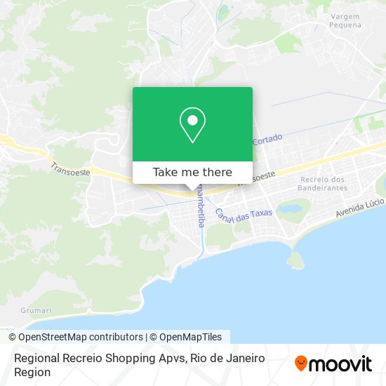 Regional Recreio Shopping Apvs map