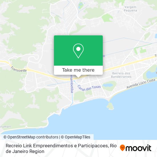 Mapa Recreio Link Empreendimentos e Participacoes