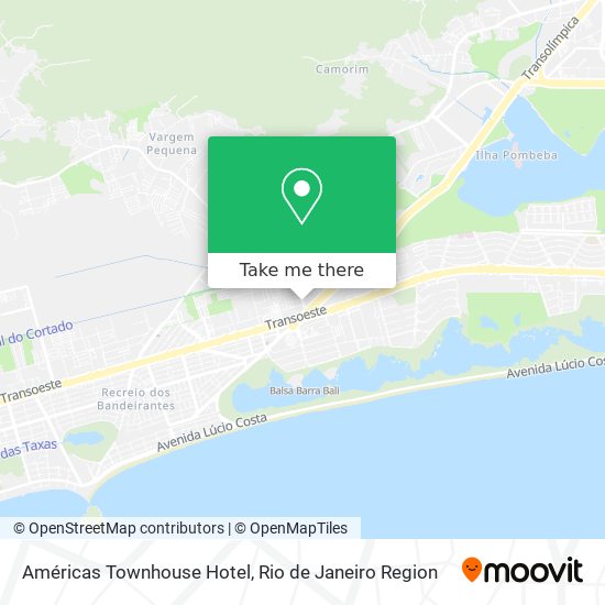 Mapa Américas Townhouse Hotel