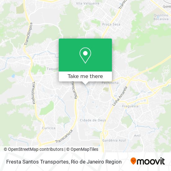Mapa Fresta Santos Transportes