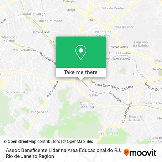 Assoc Beneficente Lider na Area Educacional do RJ map