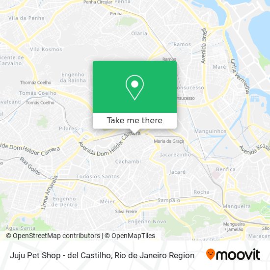 Juju Pet Shop - del Castilho map