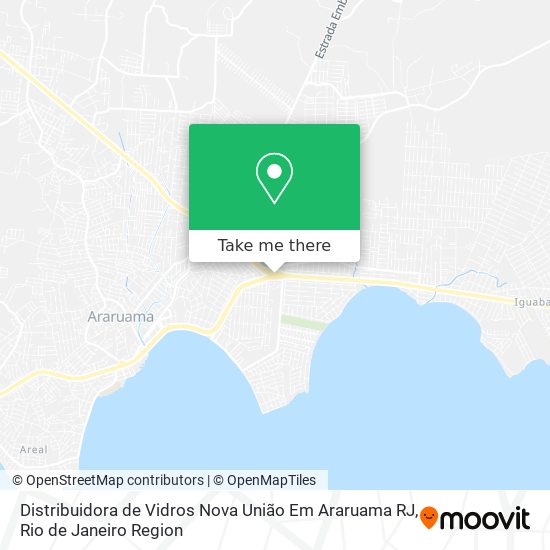 Distribuidora de Vidros Nova União Em Araruama RJ map