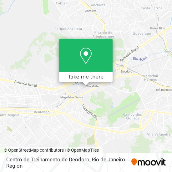 Mapa Centro de Treinamento de Deodoro