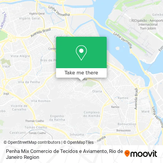 Penha Mix Comercio de Tecidos e Aviamento map