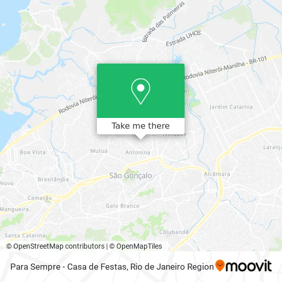 Para Sempre - Casa de Festas map