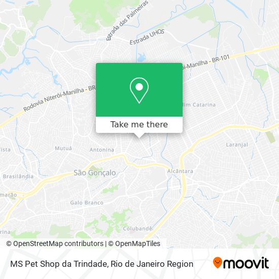 Mapa MS Pet Shop da Trindade