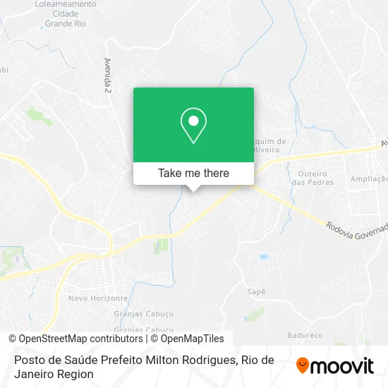 Posto de Saúde Prefeito Milton Rodrigues map
