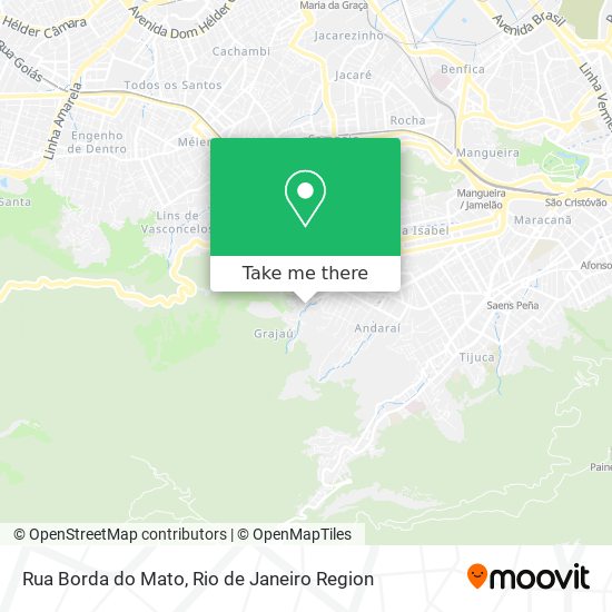 Mapa Rua Borda do Mato