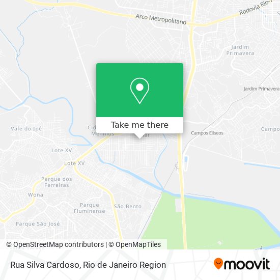 Mapa Rua Silva Cardoso