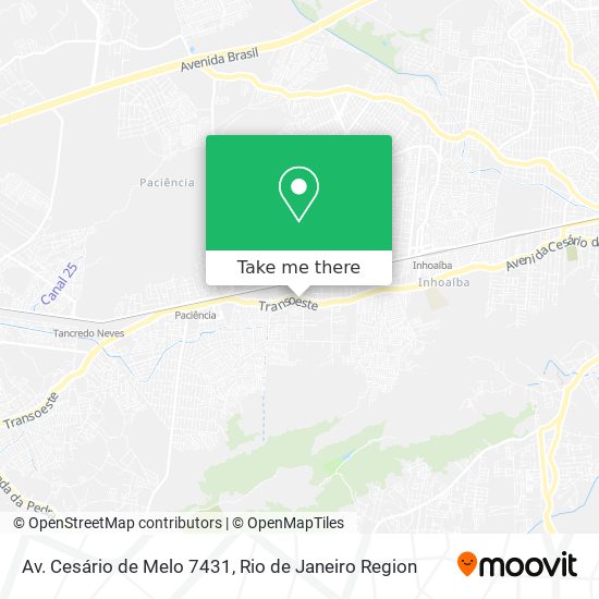 Mapa Av. Cesário de Melo 7431