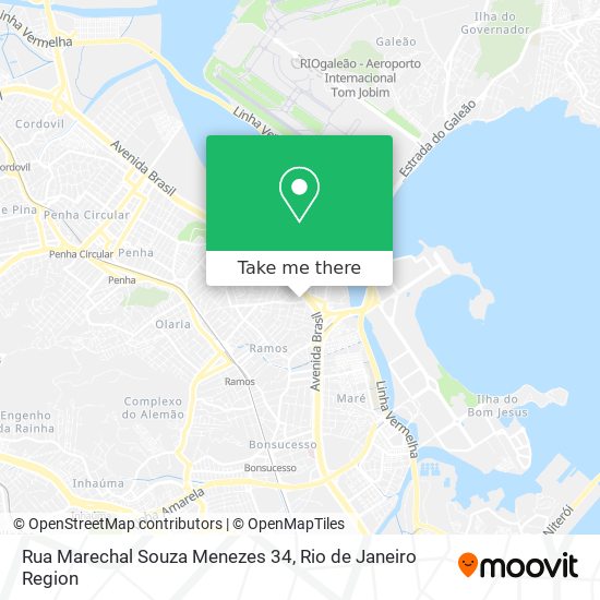 Mapa Rua Marechal Souza Menezes 34