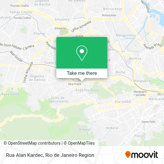 Rua Alan Kardec map