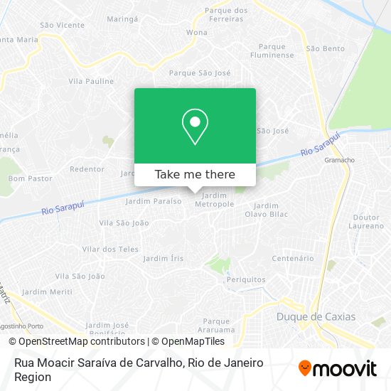 Mapa Rua Moacir Saraíva de Carvalho