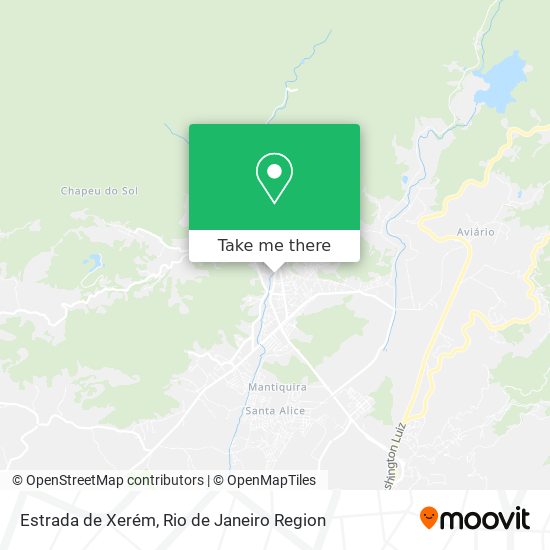 Mapa Estrada de Xerém