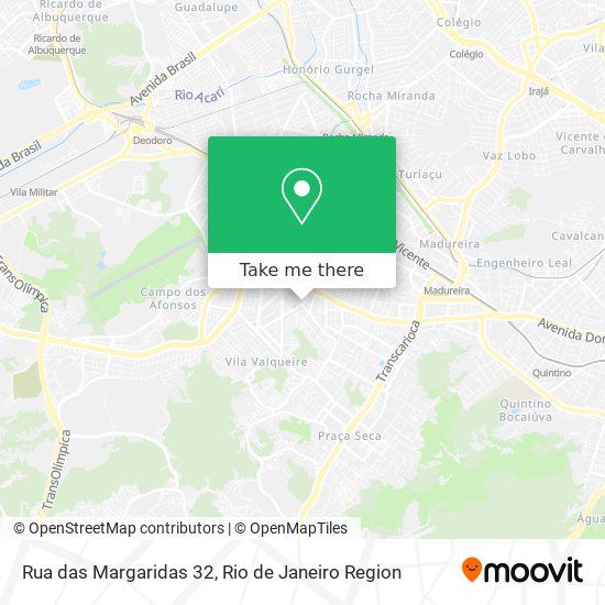 Rua das Margaridas 32 map