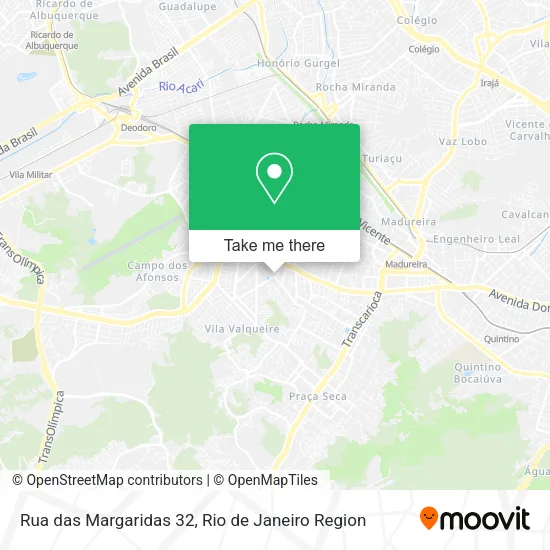 Rua das Margaridas 32 map