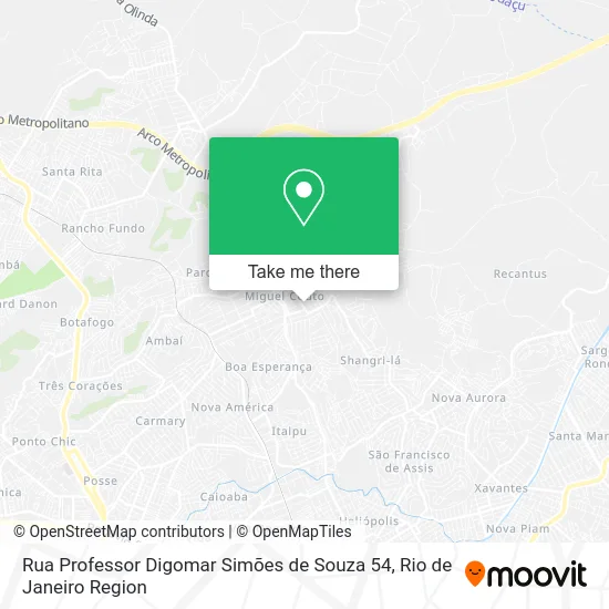 Rua Professor Digomar Simões de Souza 54 map