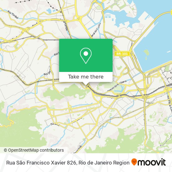 Rua São Francisco Xavier 826 map