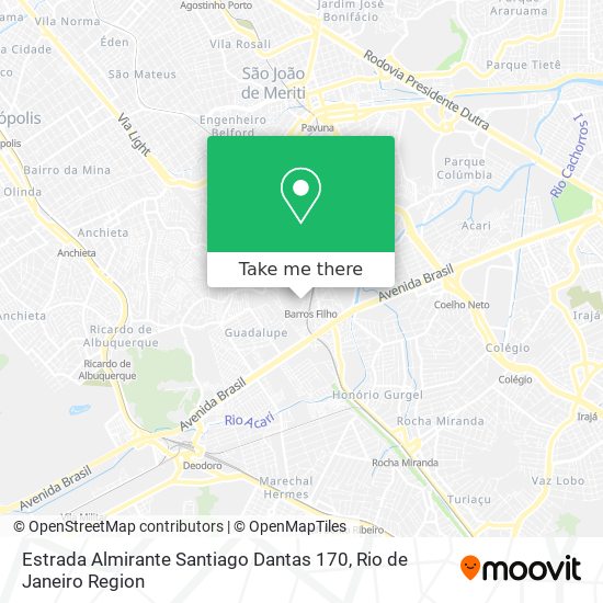Estrada Almirante Santiago Dantas 170 map