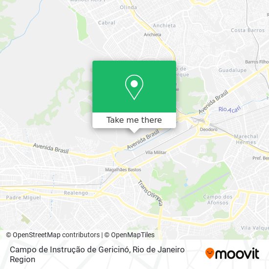Campo de Instrução de Gericinó map