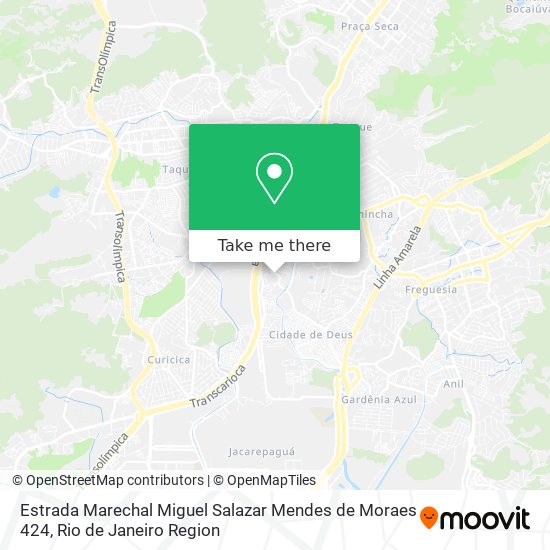 Mapa Estrada Marechal Miguel Salazar Mendes de Moraes 424