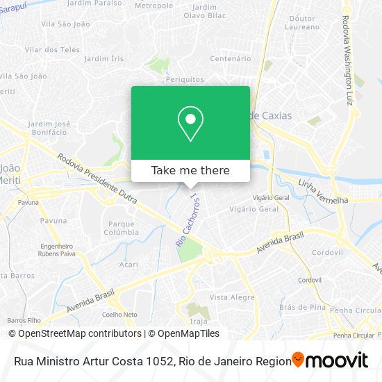 Mapa Rua Ministro Artur Costa 1052