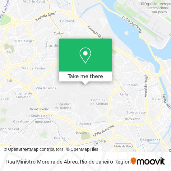 Mapa Rua Ministro Moreira de Abreu