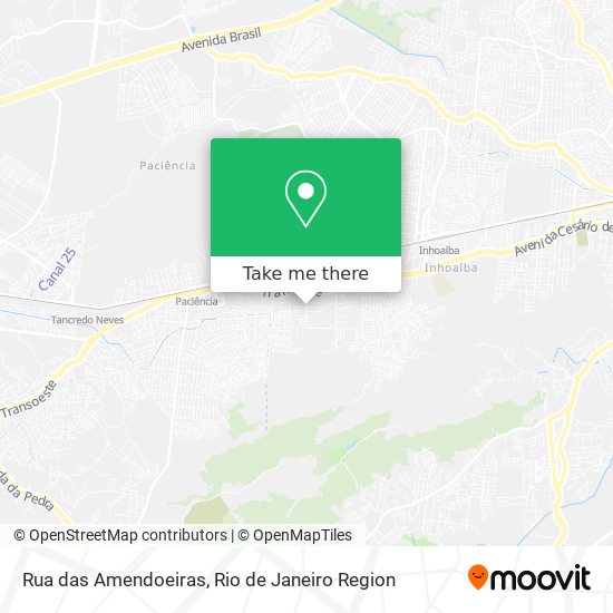 Mapa Rua das Amendoeiras