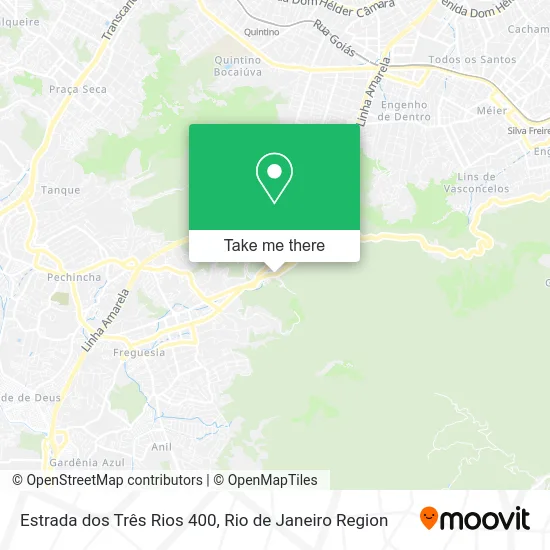 Estrada dos Três Rios 400 map