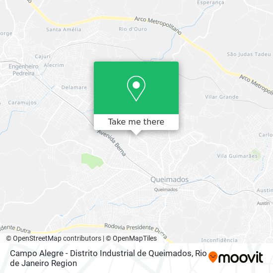Campo Alegre - Distrito Industrial de Queimados map