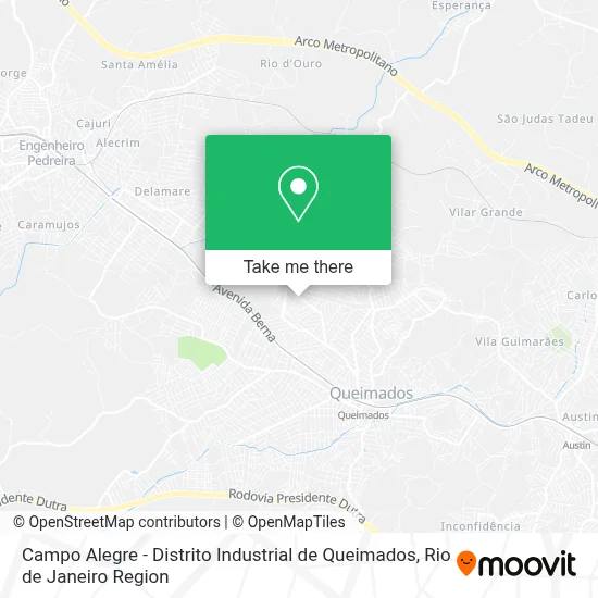 Campo Alegre - Distrito Industrial de Queimados map