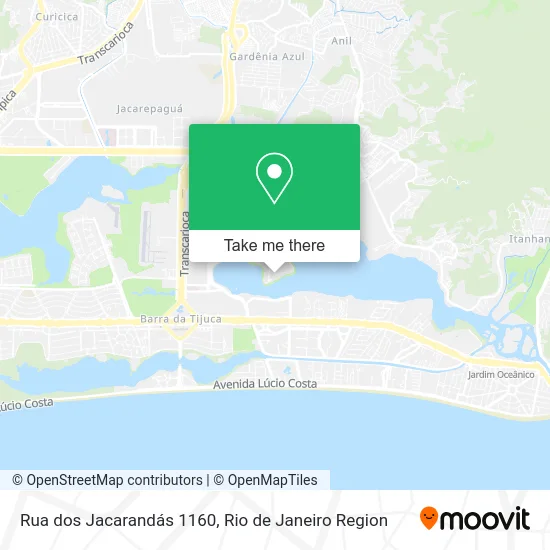 Rua dos Jacarandás 1160 map