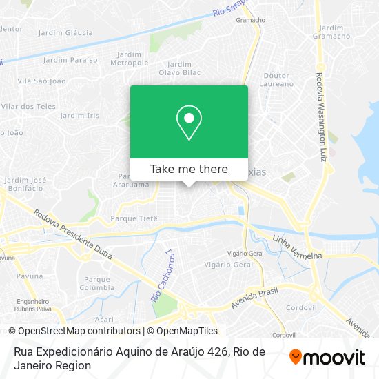 Rua Expedicionário Aquino de Araújo 426 map