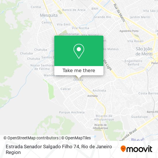 Estrada Senador Salgado Filho 74 map